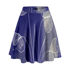 Flower Nature Abstract Art High Waist Skirt