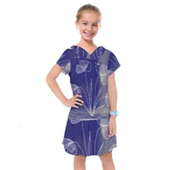 Flower Nature Abstract Art Kids  Drop Waist Dress