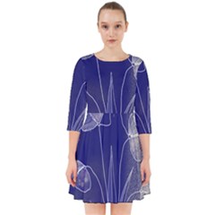 Flower Nature Abstract Art Smock Dress