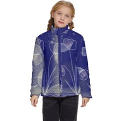 Flower Nature Abstract Art Kids  Puffer Bubble Jacket Coat by Maspions