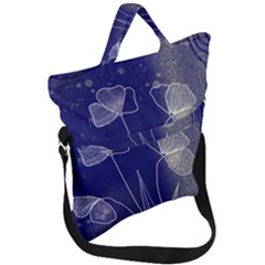 Flower Nature Abstract Art Fold Over Handle Tote Bag