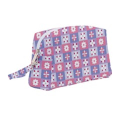 Flower Art Pattern Geometric Wristlet Pouch Bag (medium) by Maspions