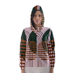 Line Forms Art Drawing Background Women s Hooded Windbreaker