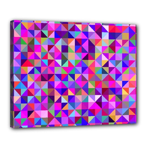 Floor Colorful Triangle Canvas 20  X 16  (stretched)