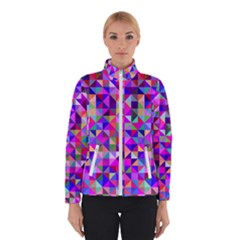 Floor Colorful Triangle Women s Bomber Jacket