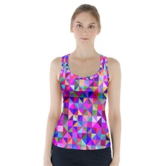 Floor Colorful Triangle Racer Back Sports Top