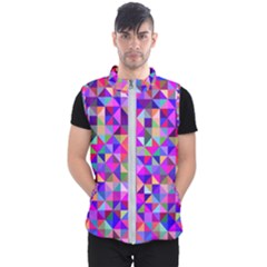 Floor Colorful Triangle Men s Puffer Vest by Maspions