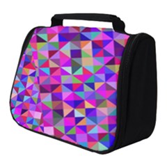 Floor Colorful Triangle Full Print Travel Pouch (small) by Maspions