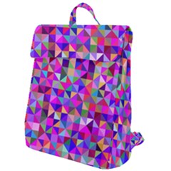 Floor Colorful Triangle Flap Top Backpack