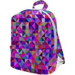 Floor Colorful Triangle Zip Up Backpack