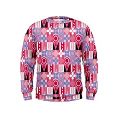 Scandinavian Abstract Pattern Kids  Sweatshirt by Maspions