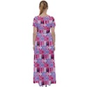 Scandinavian Abstract Pattern High Waist Short Sleeve Maxi Dress View2