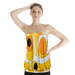 Abstract Pattern Strapless Top