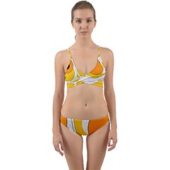 Abstract Pattern Wrap Around Bikini Set by Maspions