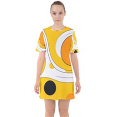 Abstract Pattern Sixties Short Sleeve Mini Dress