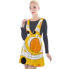 Abstract Pattern Plunge Pinafore Velour Dress by Maspions