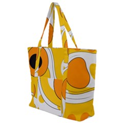 Abstract Pattern Zip Up Canvas Bag