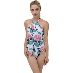 Flowers Hydrangeas Go With The Flow One Piece Swimsuit