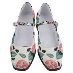 Flowers Hydrangeas Women s Mary Jane Shoes