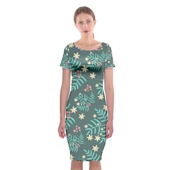 Illustration Pattern Seamless Classic Short Sleeve Midi Dress