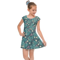 Illustration Pattern Seamless Kids  Cap Sleeve Dress