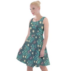 Illustration Pattern Seamless Knee Length Skater Dress