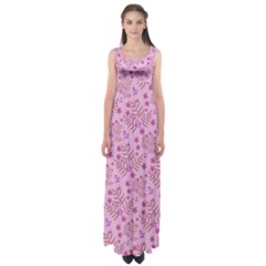 Illustration Pattern Seamless Empire Waist Maxi Dress