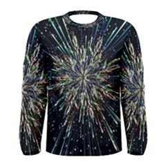 Ice Crystal Background Shape Frost Men s Long Sleeve T-shirt