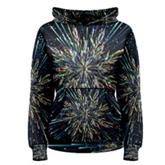 Ice Crystal Background Shape Frost Women s Pullover Hoodie