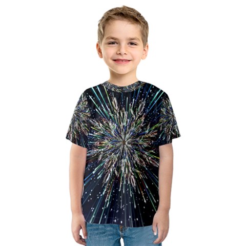 Ice Crystal Background Shape Frost Kids  Sport Mesh T-shirt by Maspions