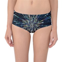 Ice Crystal Background Shape Frost Mid-waist Bikini Bottoms