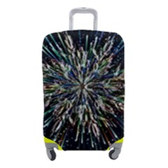 Ice Crystal Background Shape Frost Luggage Cover (small) by Maspions