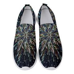 Ice Crystal Background Shape Frost Women s Slip On Sneakers