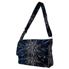 Ice Crystal Background Shape Frost Full Print Messenger Bag (m) by Maspions