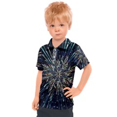 Ice Crystal Background Shape Frost Kids  Polo T-shirt