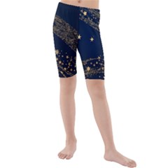 Starsstar Glitter Kids  Mid Length Swim Shorts