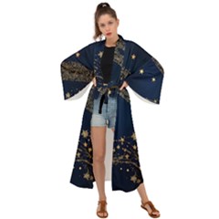 Starsstar Glitter Maxi Kimono