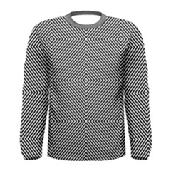Abstract Diagonal Stripe Pattern Seamless Men s Long Sleeve T-shirt