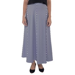 Abstract Diagonal Stripe Pattern Seamless Flared Maxi Skirt by Maspions