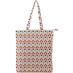 Geometric Tribal Pattern Design Double Zip Up Tote Bag