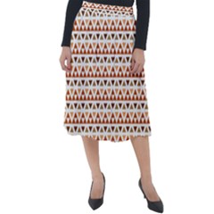 Geometric Tribal Pattern Design Classic Velour Midi Skirt 