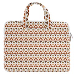 Geometric Tribal Pattern Design Macbook Pro 15  Double Pocket Laptop Bag 