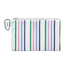 Stripes Pattern Abstract Retro Vintage Canvas Cosmetic Bag (medium)