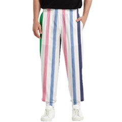 Stripes Pattern Abstract Retro Vintage Men s Elastic Waist Pants
