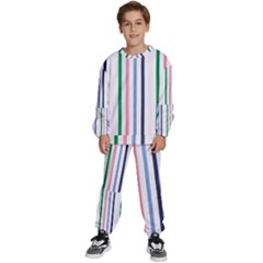 Stripes Pattern Abstract Retro Vintage Kids  Sweatshirt Set