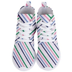 Retro Vintage Stripe Pattern Abstract Women s Lightweight High Top Sneakers