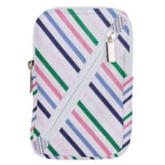 Retro Vintage Stripe Pattern Abstract Belt Pouch Bag (small) by Maspions