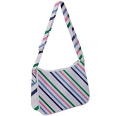 Retro Vintage Stripe Pattern Abstract Zip Up Shoulder Bag