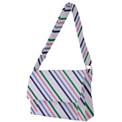 Retro Vintage Stripe Pattern Abstract Full Print Messenger Bag (l)