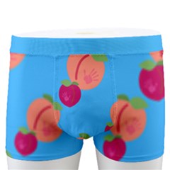 Electric Blue Peaches Men s Boxer Briefs by SpankoGoods